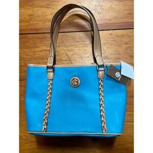 NWT! Giani Bernini Saffiano Handbag/ should bag purse. Blue Fish.